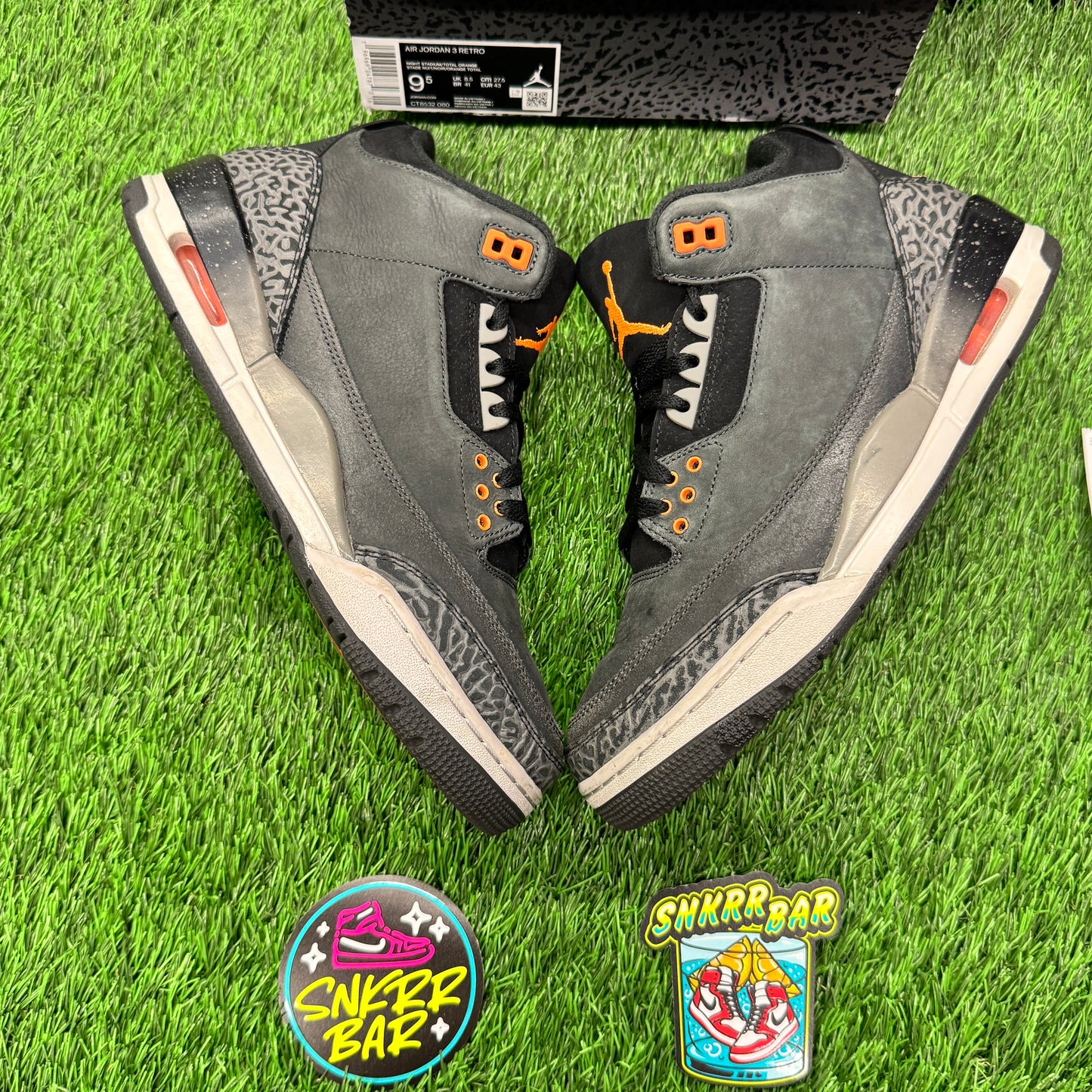 Jordan 3 Retro Fear Pack (2023) SIZE 9.5M/11W