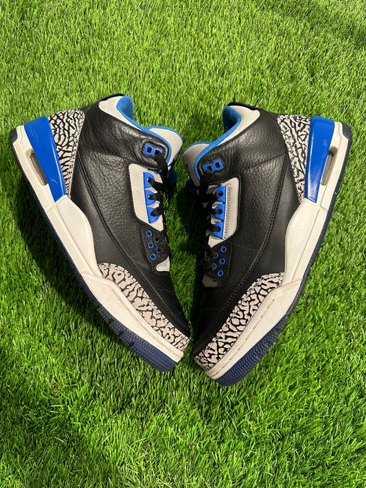 Jordan 3 Retro Sport Blue 9.5M/11W