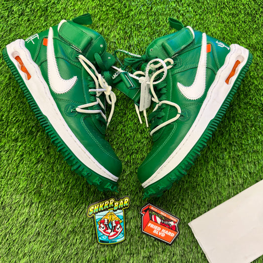 Air Force 1 Mid Off-White Pine Green SIZE 9M/10.5W