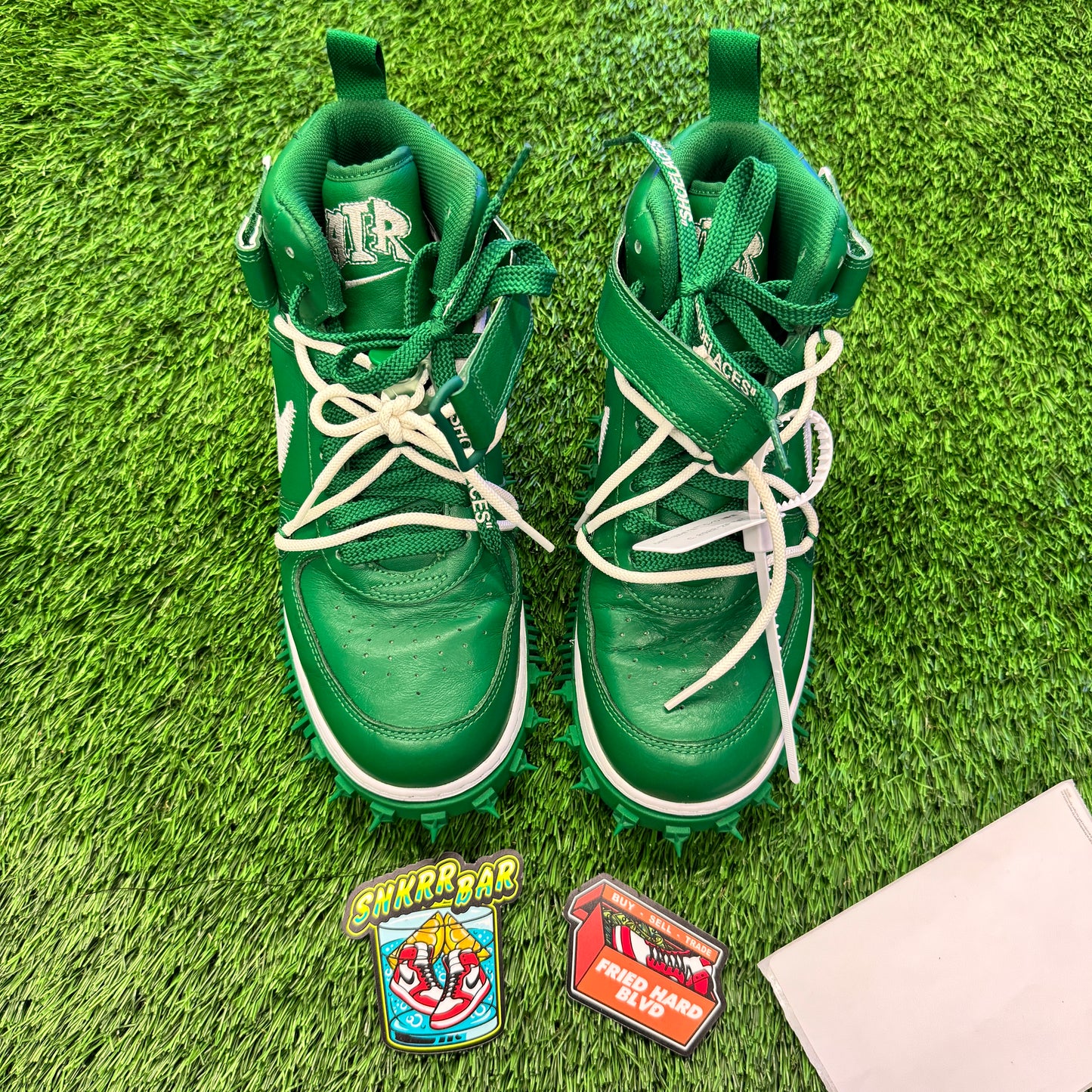 Air Force 1 Mid Off-White Pine Green SIZE 9M/10.5W