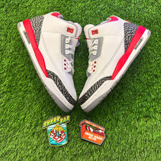 Jordan 3 Retro Fire Red (2022) (GS) 7Y/8.5W
