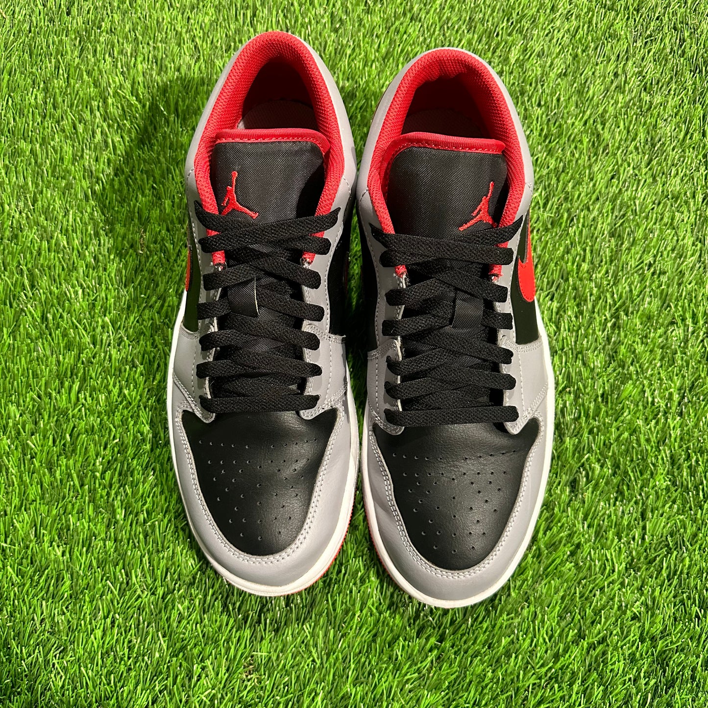 Jordan 1 Low Black Light Smoke Grey Gym Red