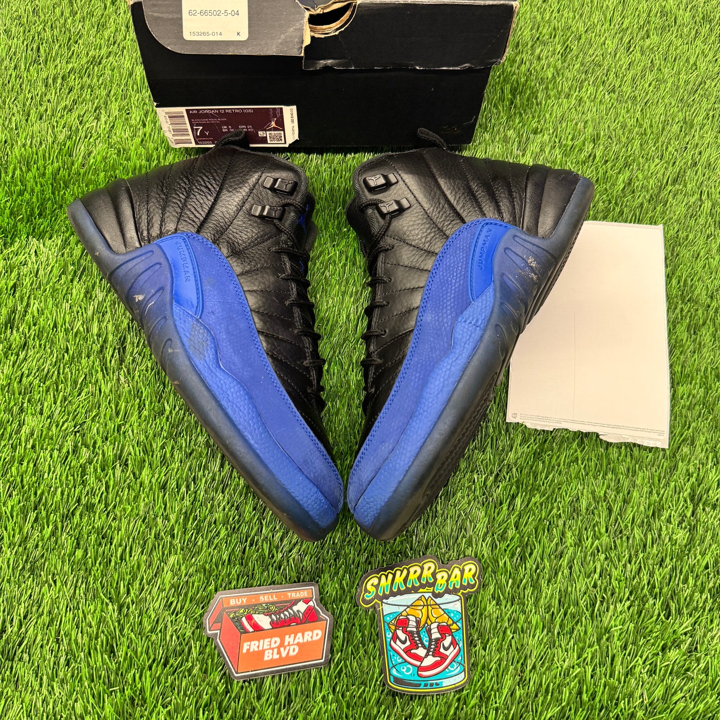 Jordan 12 Retro Black Game Royal (GS) SIZE 7Y/8.5W