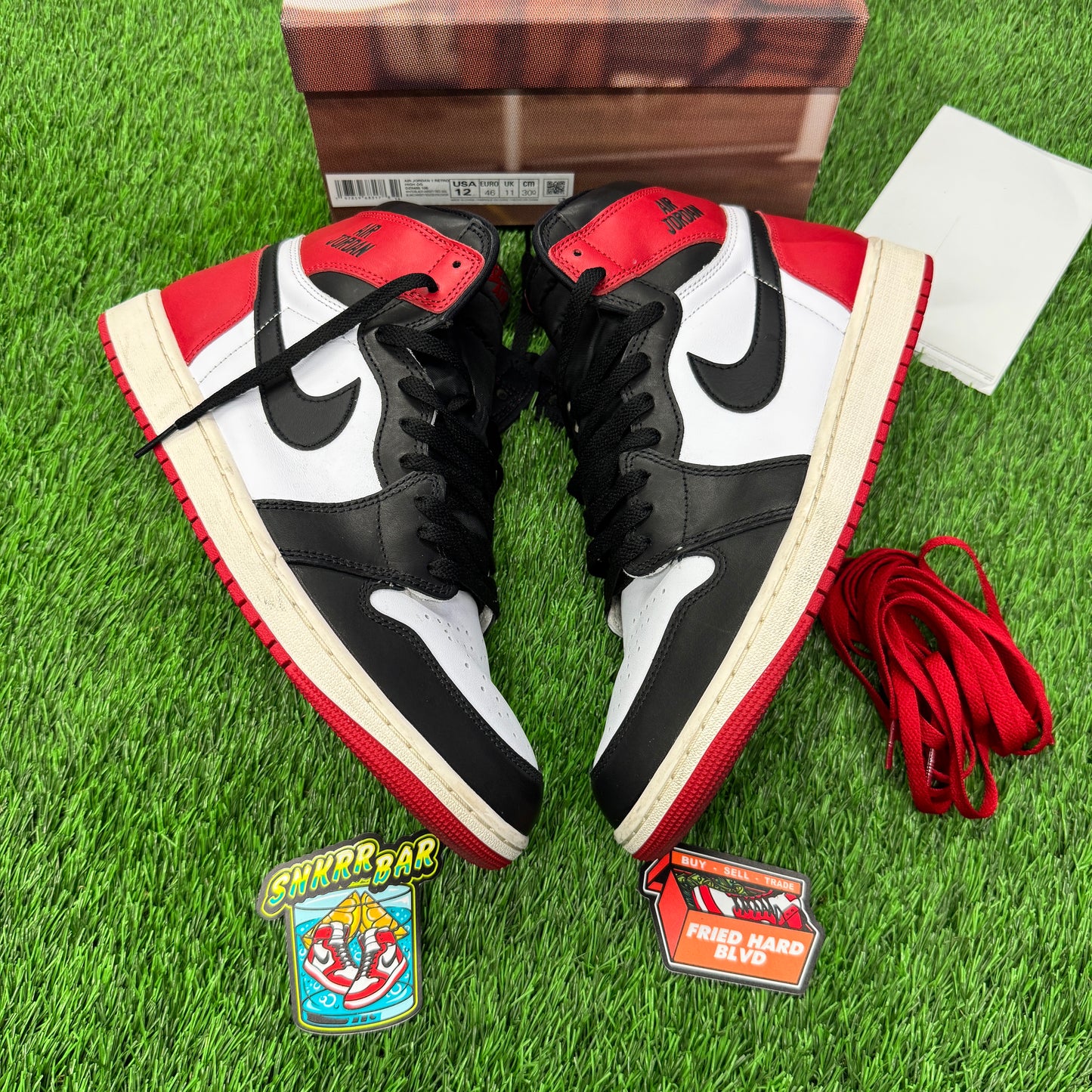 Jordan 1 Retro High OG Black Toe Reimagined SIZE 12M/13.5W