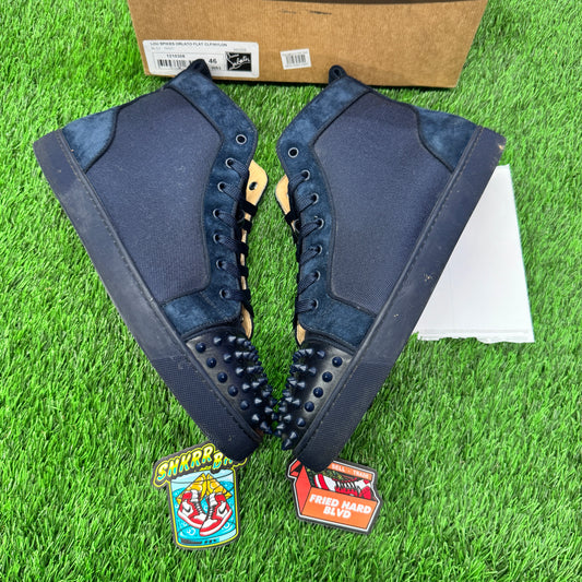 Christian Louboutin Lou Spikes Orlat High Sneakers 'Zaffiro' SIZE 13M/14.5W