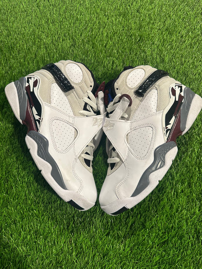 Jordan 8 Retro White Burgundy (Women's) 5Y/6.5W