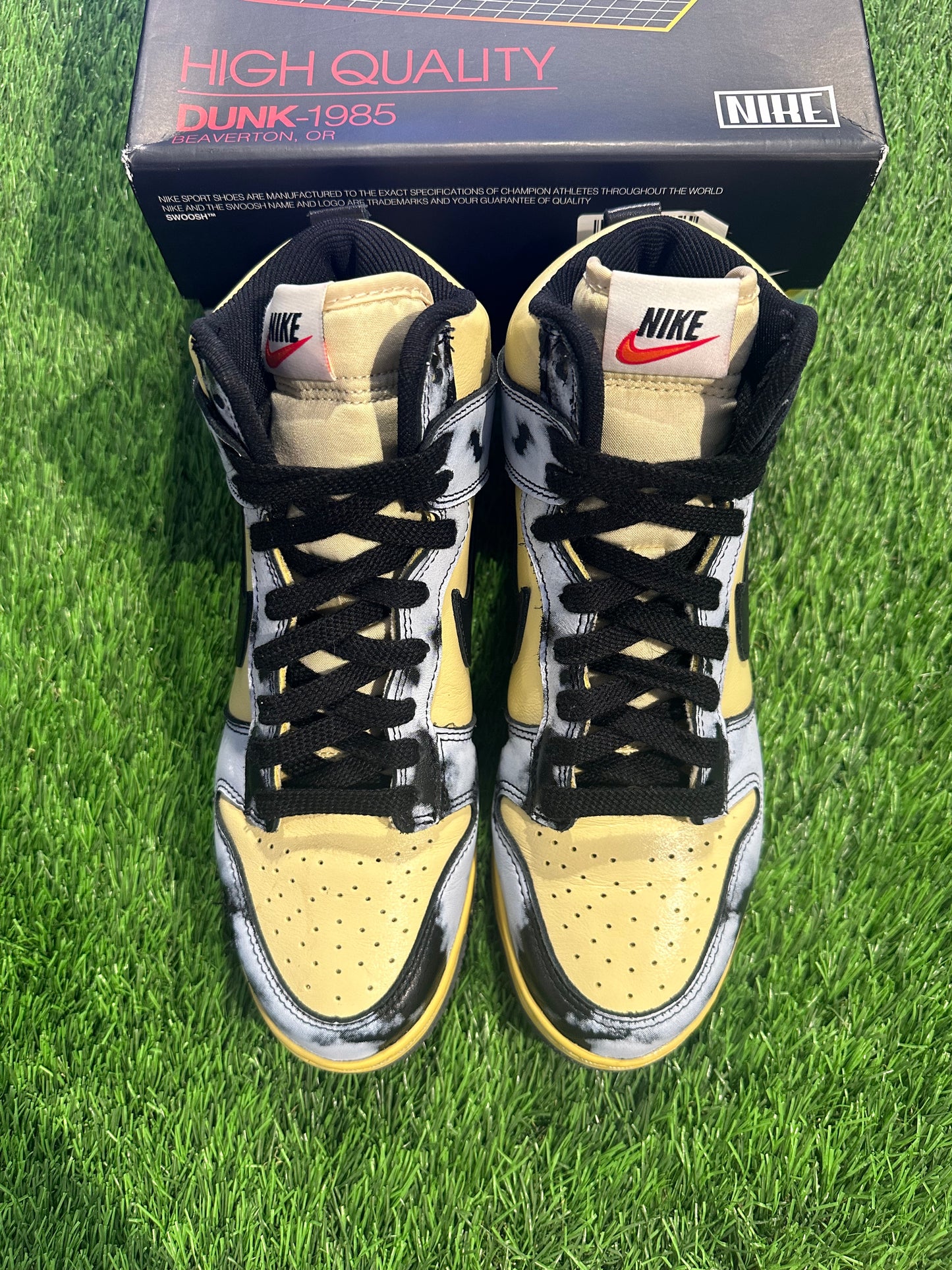 Dunk High 1985 Black Acid Wash SIZE 7Y/8.5W