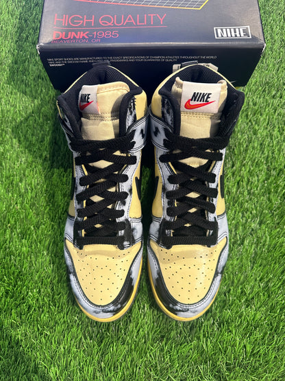 Dunk High 1985 Black Acid Wash SIZE 7Y/8.5W