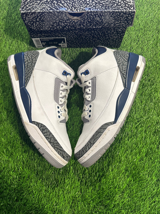 Jordan 3 Retro Midnight Navy SIZE 8.5M/10W
