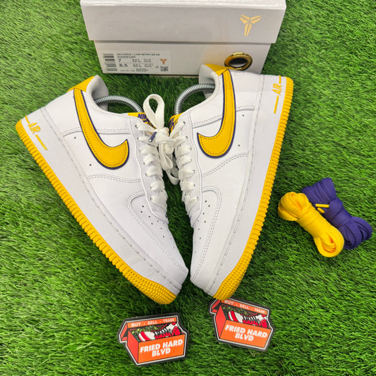 Air Force 1 Low Retro QS Kobe Bryant Lakers Home SIZE 7Y/8.5W