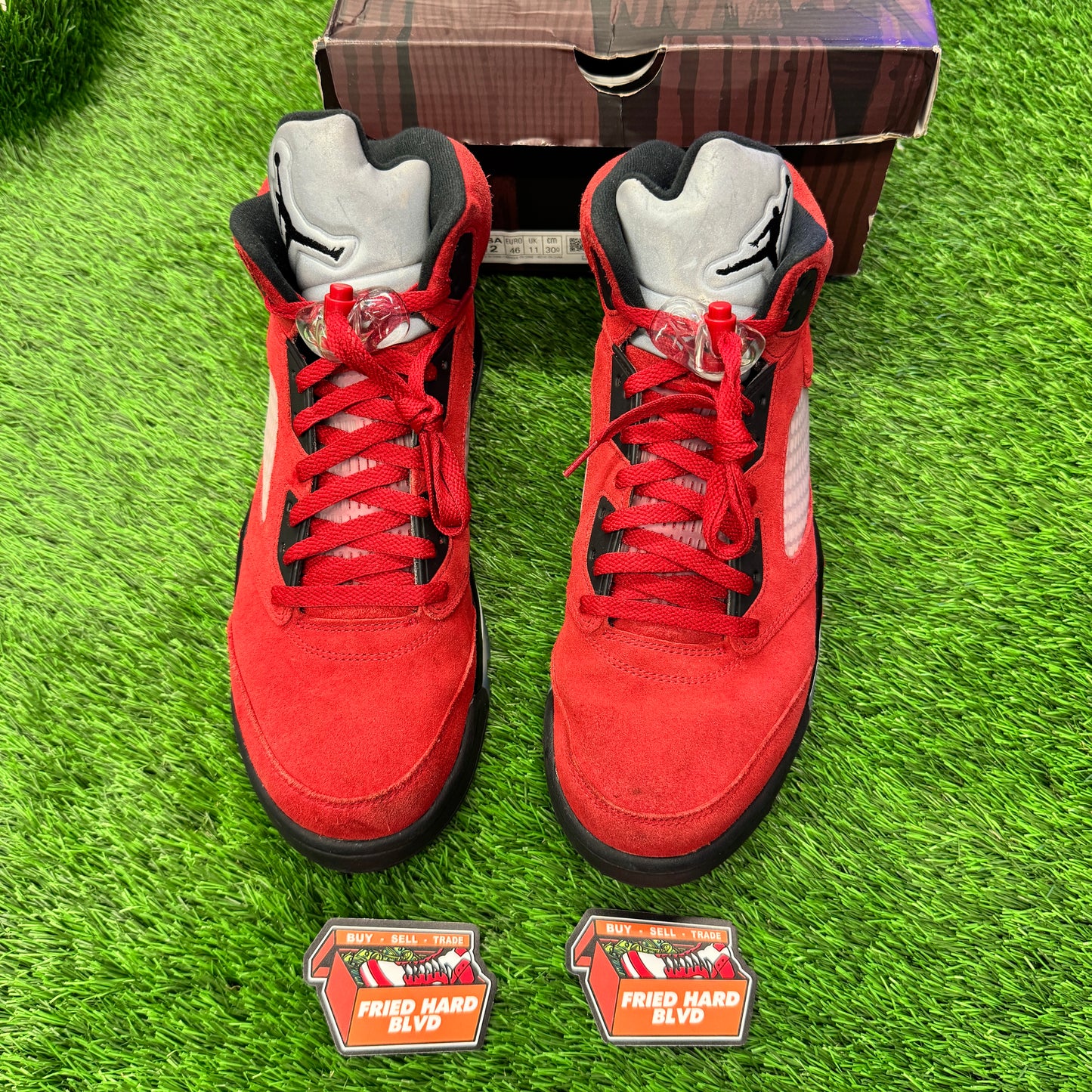 Jordan 5 Retro Raging Bull Red (2021) SIZE 12M/13.5W