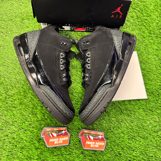 Jordan 3 Retro Black Cat (2025) SIZE 8.5M/10W