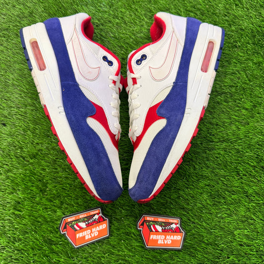 Air Max 1 White Red Blue SIZE 13M/14.5W
