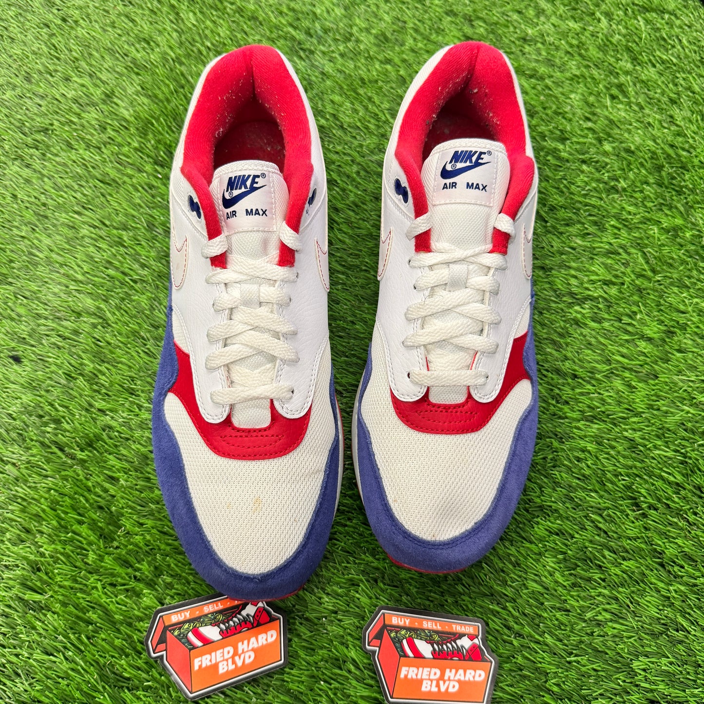 Air Max 1 White Red Blue SIZE 13M/14.5W