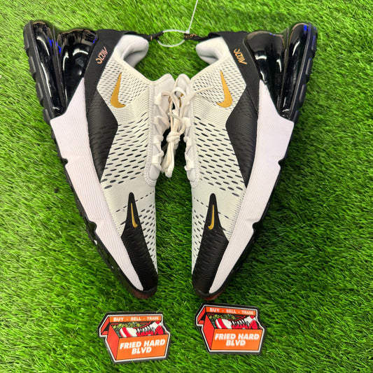Air Max 270 White Metallic Gold Black SIZE 12M/13.5W