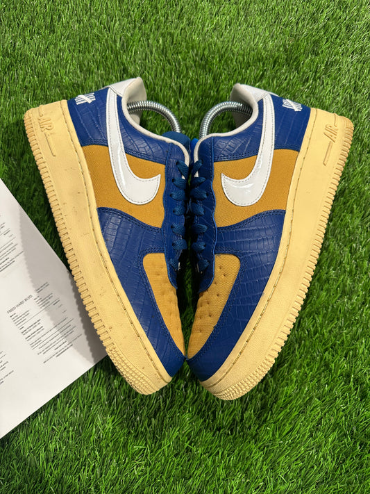 Air Force 1 Low SP Undefeated 5 On It Blue Yellow Croc 7Y/8.5W
