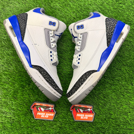 Jordan 3 Retro Racer Blue SIZE 8M/9.5W