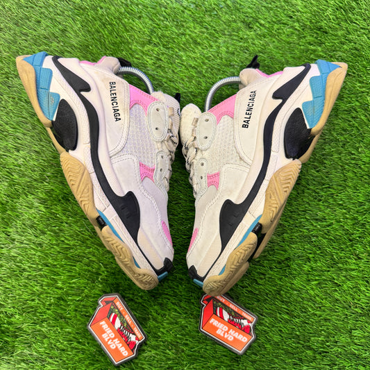 WOMEN'S WHITE PINK BALENCIAGA SIZE 7.5M/9W