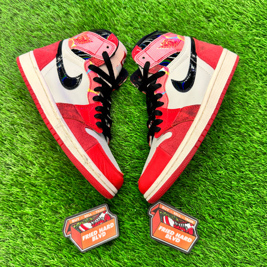 Jordan 1 Retro High OG Spider-Man Across the Spider-Verse SIZE 5Y/6.5W