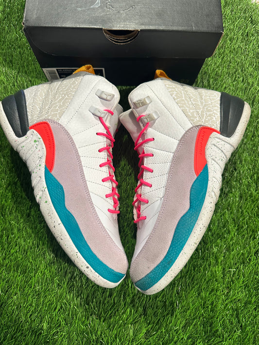 Jordan 12 Retro White Vapor Green (GS) 7Y/8.5W