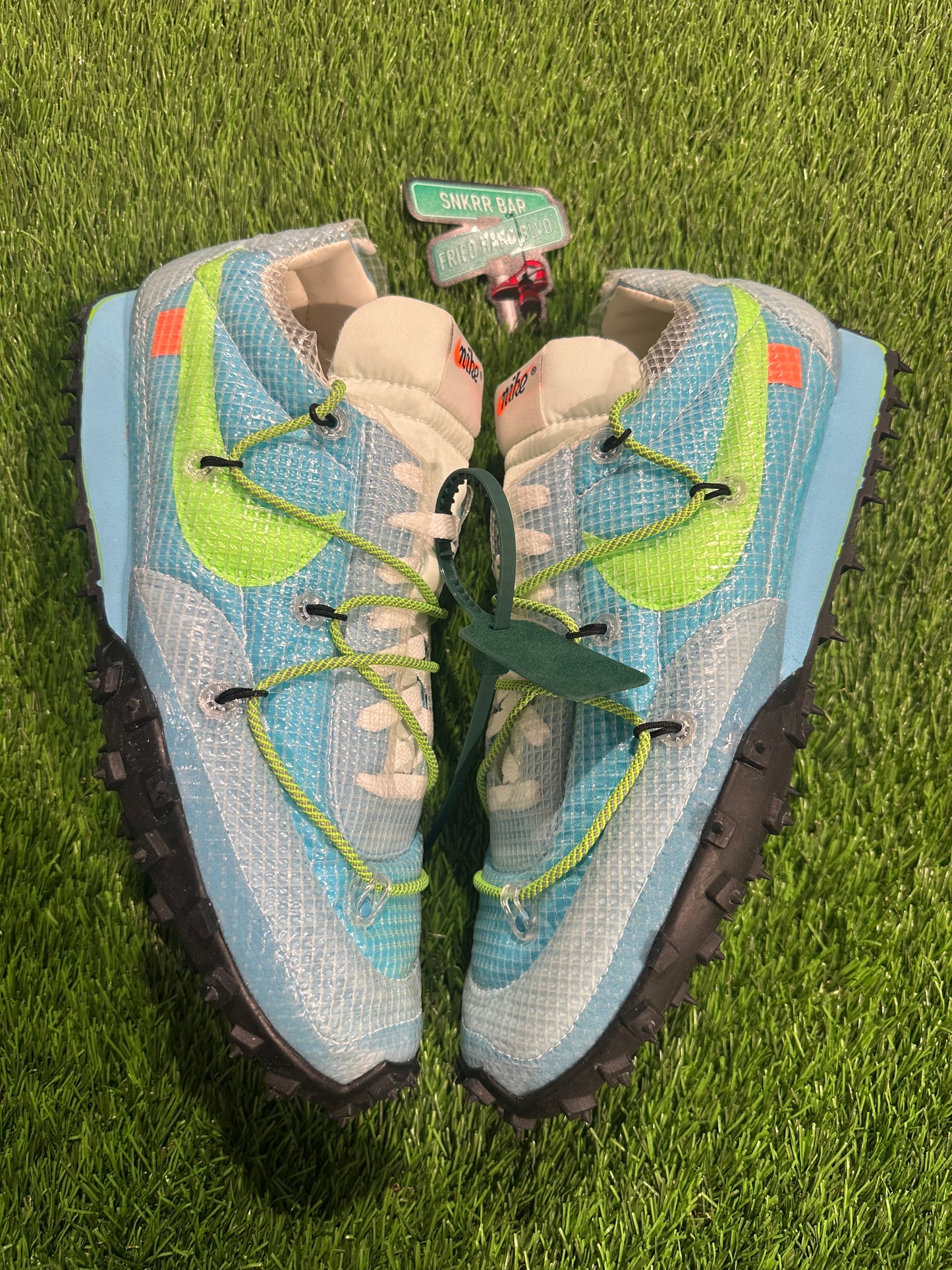 Nike Waffle Racer Off-White Vivid Sky (Women's)