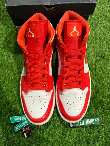 Jordan 1 Mid Barcelona Sweater Red Patent 11M/12.5W