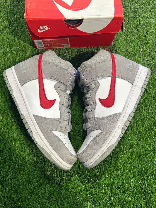 Dunk High Athletic Club Grey Red (GS) 6.5Y/8W