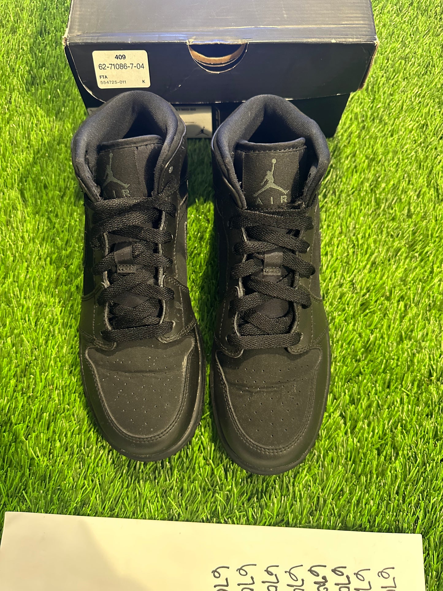 Jordan 1 Mid Triple Black (2014) 4.5Y/6W
