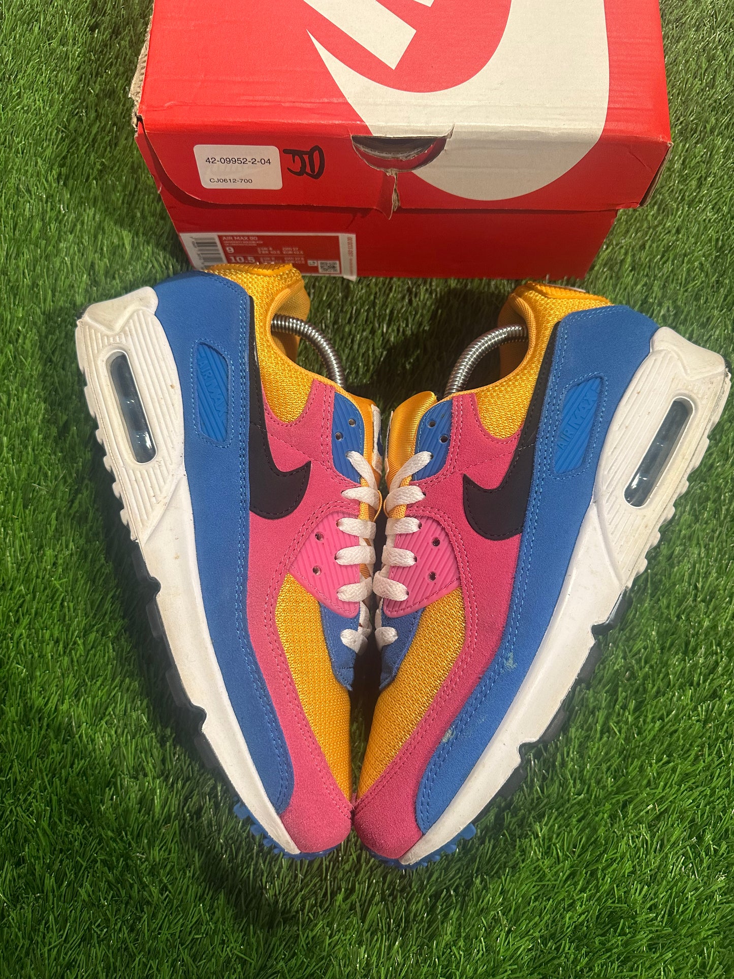Air Max 90 Multicolor Suede SIZE 9M/10.5W