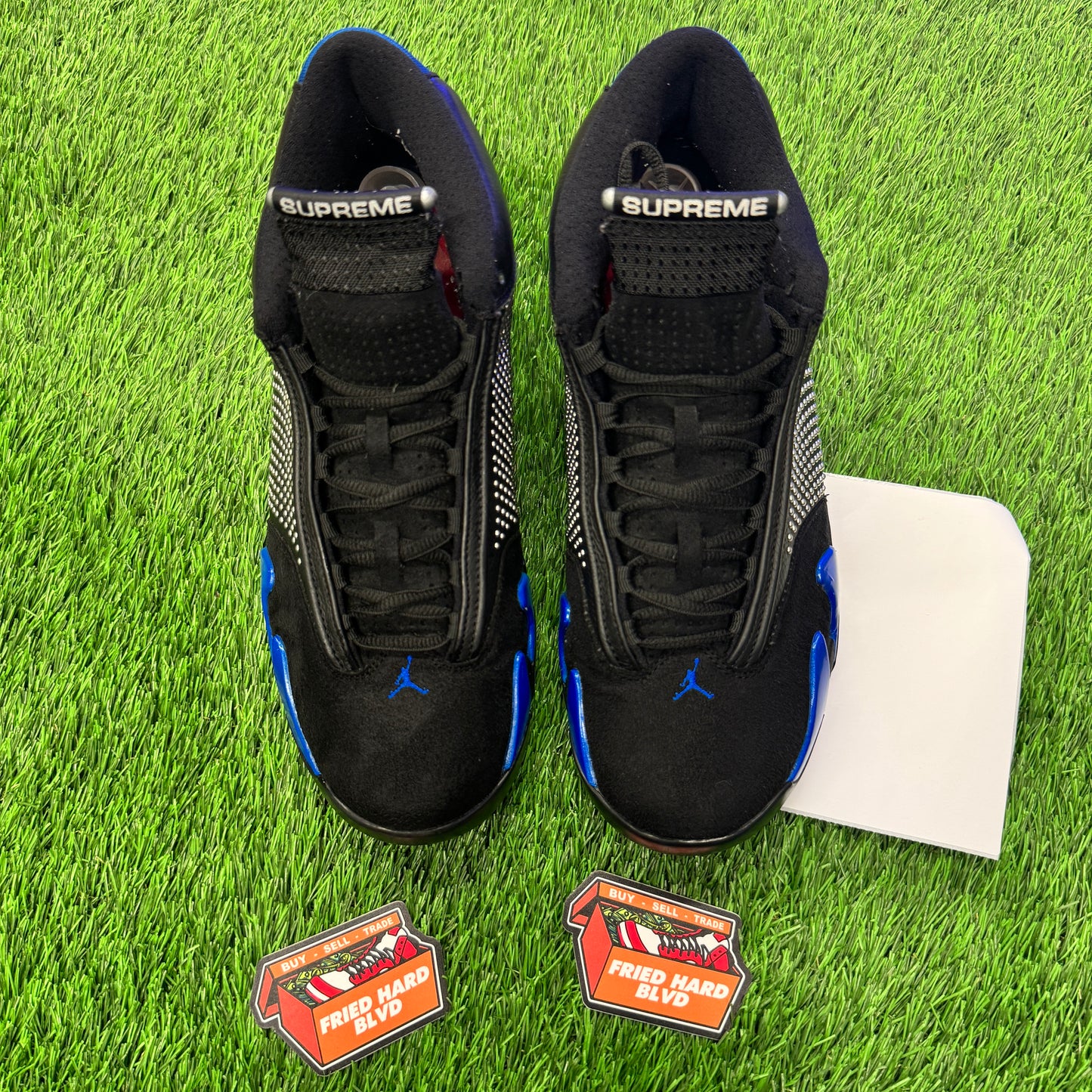 Air Jordan 14 XIV Supreme Black Blue Chrome SIZE 11M/12.5W
