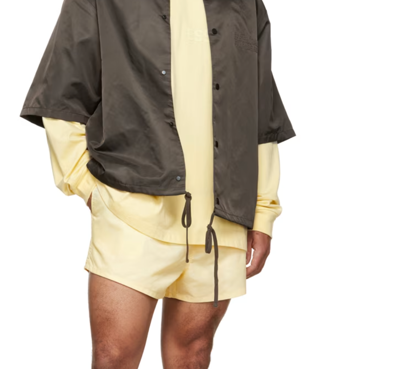 Fear of God ESSENTIALS Yellow Nylon Shorts