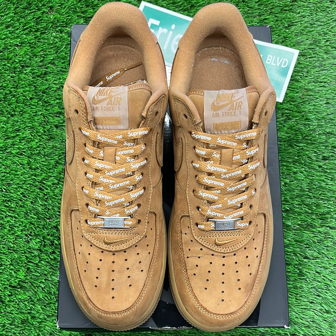 Supreme x Air Force 1 Low SP 'Wheat'