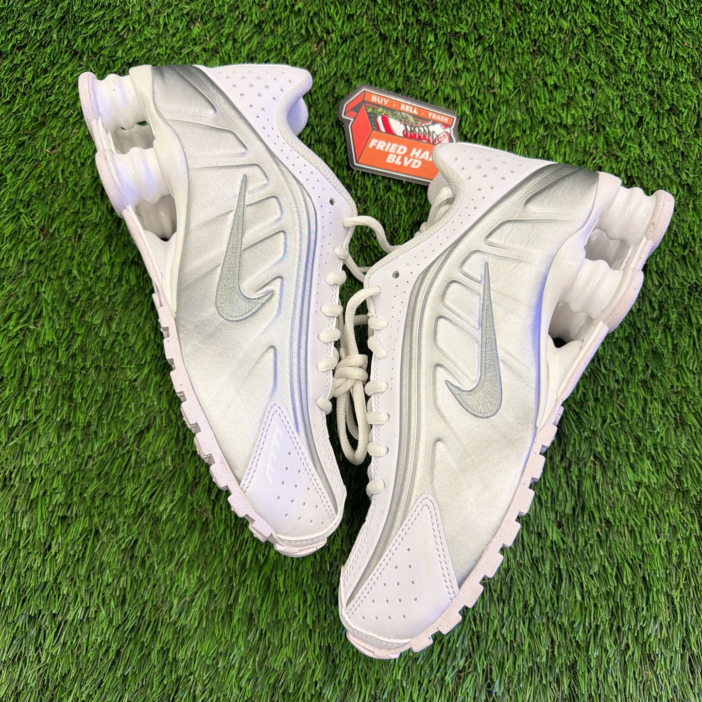 Nike Shox R4 GS 'White Metallic Silver' 2025