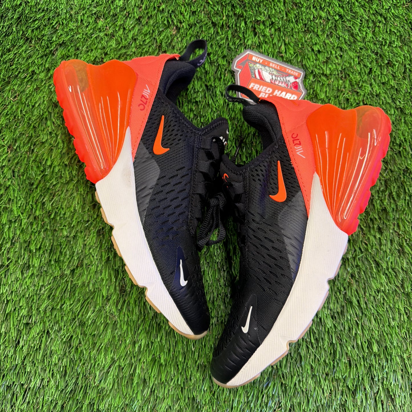 Nike Air Max 270 GS 'Black/Bright Crimson/Phantom/Total Orange'