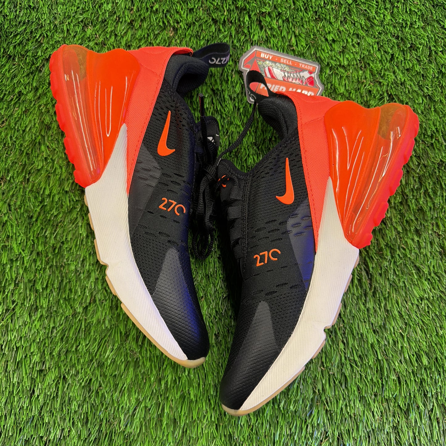 Nike Air Max 270 GS 'Black/Bright Crimson/Phantom/Total Orange'