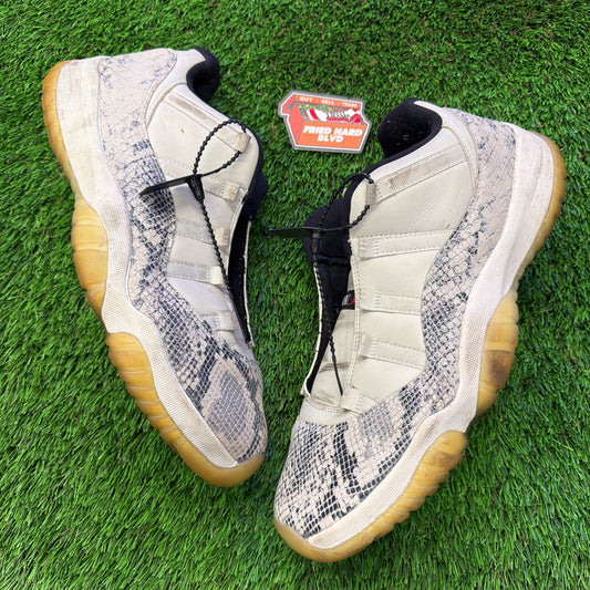 Air Jordan 11 Retro Low 'Light Bone Snakeskin'