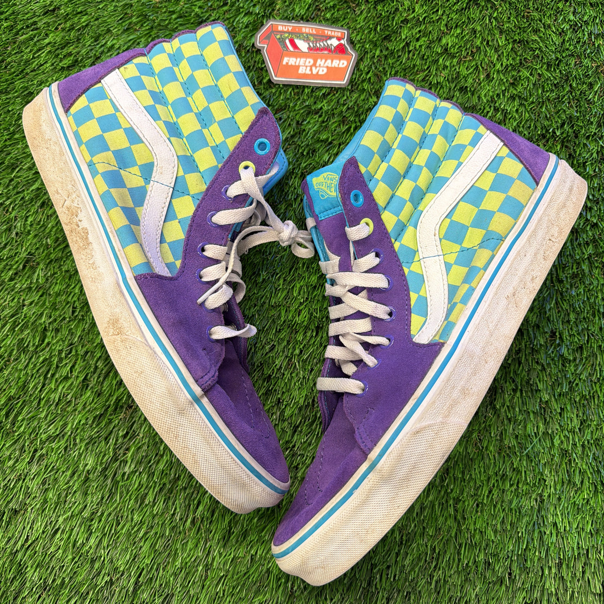 Vans Purple Green Teal Checker