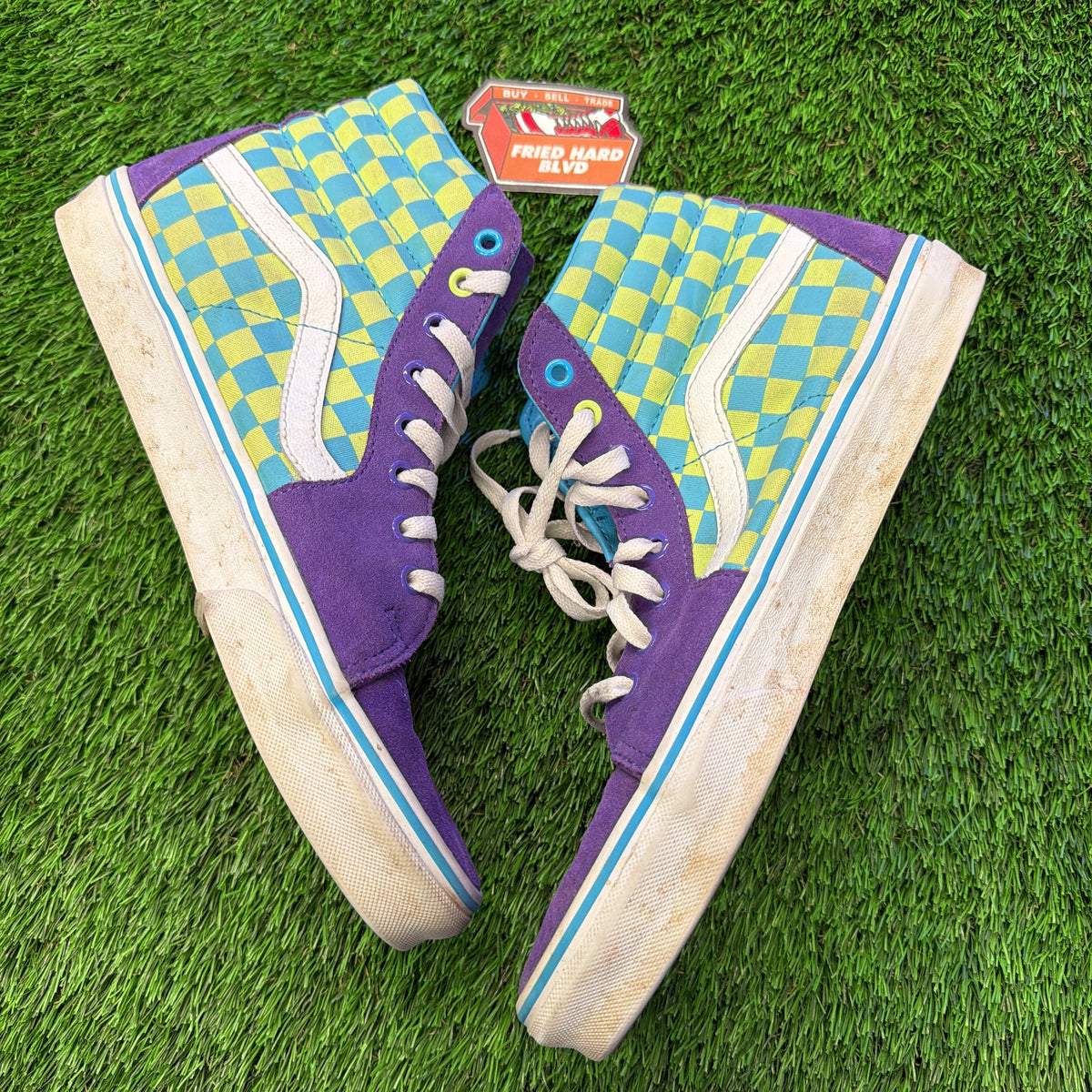 Vans Purple Green Teal Checker