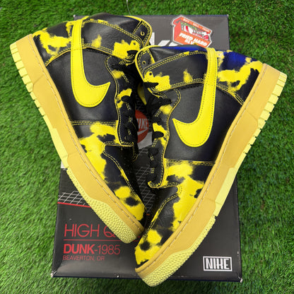 Nike Dunk High 1985 'Yellow Acid Wash'