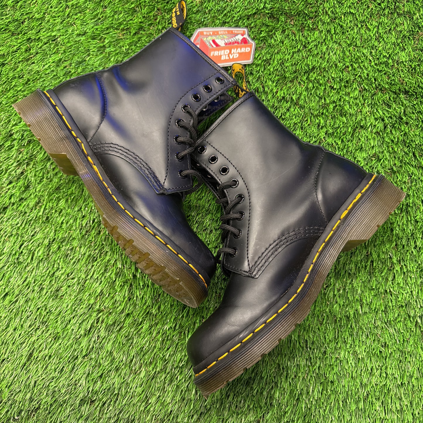 Dr. Martens Leather Lace Up Boot 'Black'