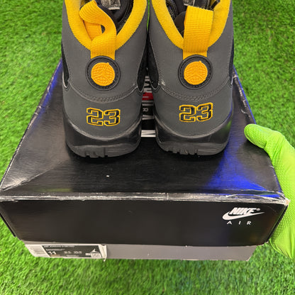 Air Jordan 9 Retro ‘Dark Charcoal University Gold’