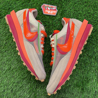 sacai x Clot x Nike LDWaffle 'Net Orange Blaze'
