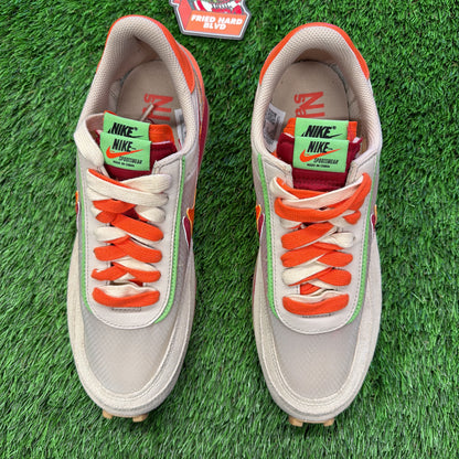 sacai x Clot x Nike LDWaffle 'Net Orange Blaze'