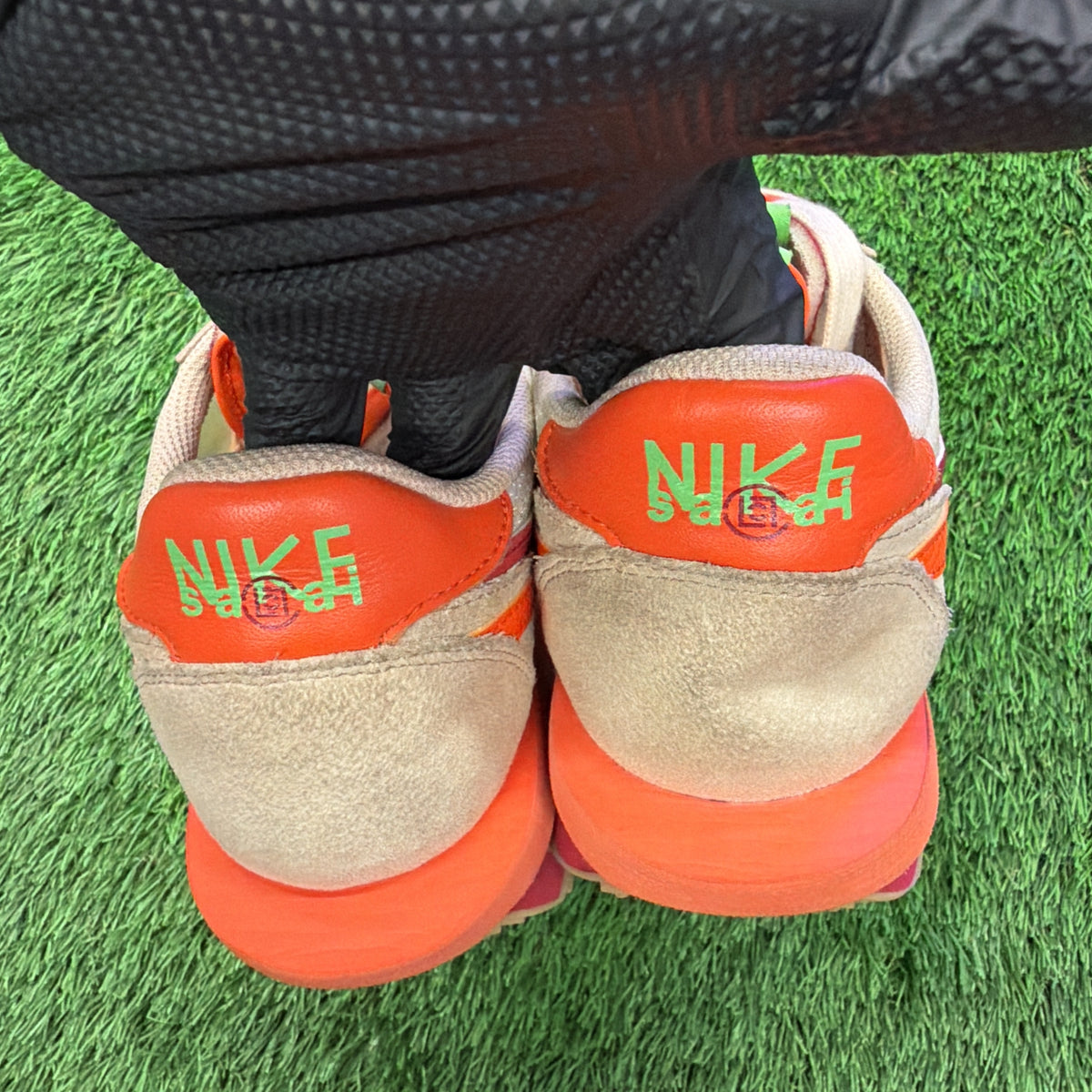 sacai x Clot x Nike LDWaffle 'Net Orange Blaze'