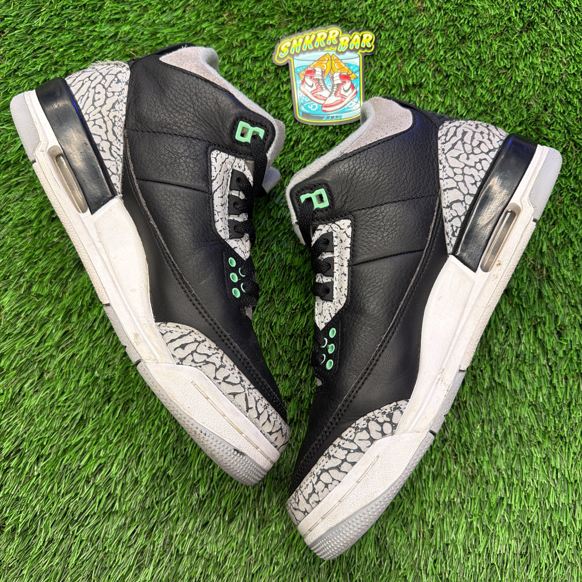 Jordan 3 Retro Green Glow (GS) SIZE 6.5Y/8W