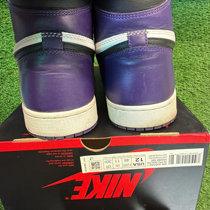Air Jordan 1 Retro High OG 'Court Purple 2.0' SIZE 12M/13.5W