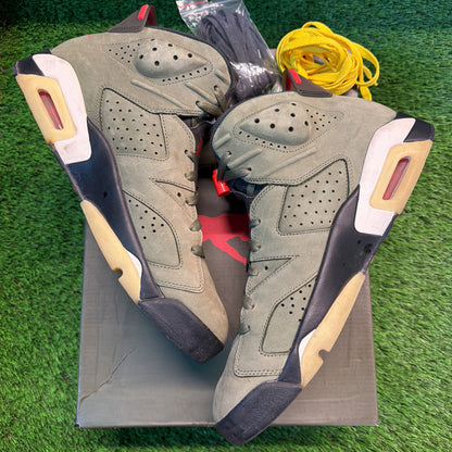 Travis Scott x Air Jordan 6 Retro 'Olive' SIZE 12M/13.5W