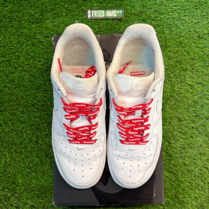 Supreme x Nike Air Force 1 Low 'Box Logo - White' SIZE 6.5M/8W