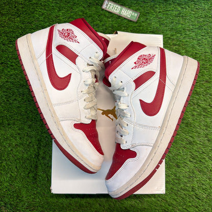 Wmns Air Jordan 1 Mid 'White Pomegranate' SIZE 6.5Y/8W