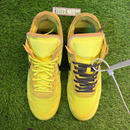 Off-White x Nike Air Force 1 Low 'Volt' SIZE 12M/13.5W